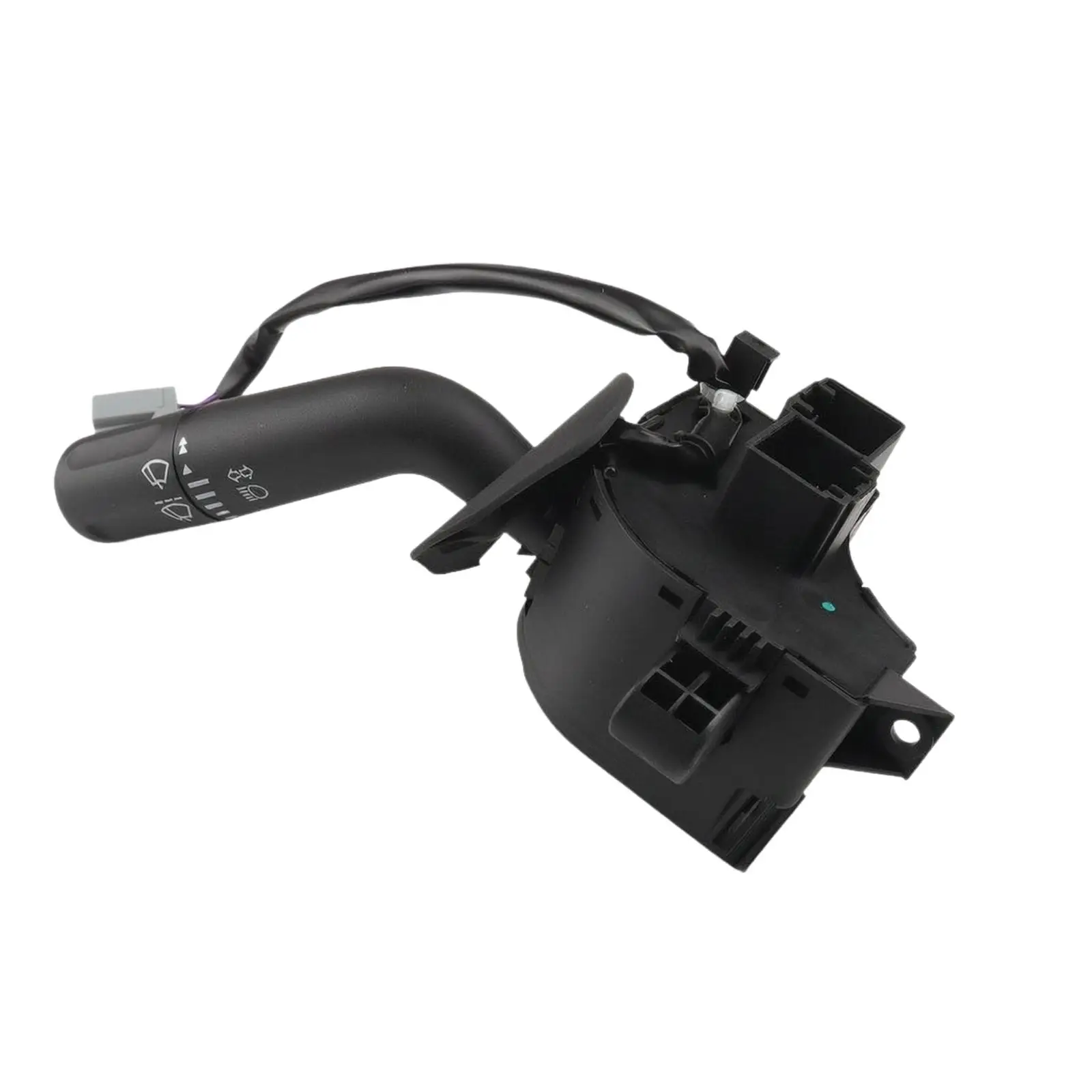 Steering Column Turn Signal Switch with Harness for Pickup Truck Headlight Wiper Lever Multi Function Control Replacement Black