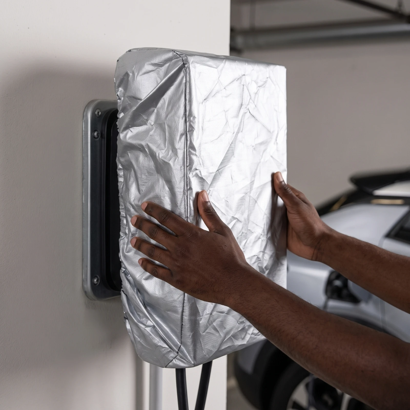 Weatherproof Electric Vehicle Charging Station Cover Waterproof EV Charger Cover Wall-Mounted Dustproof for Outdoor