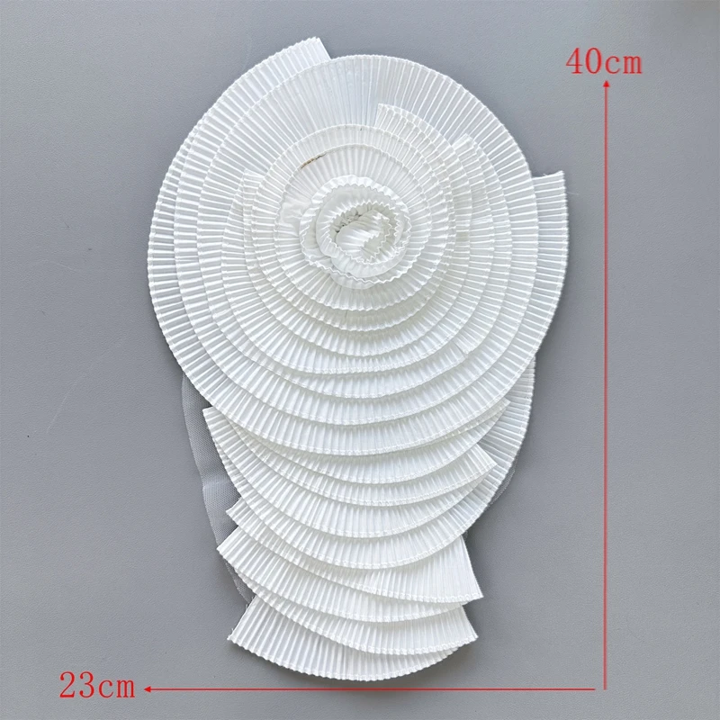 Shoulder Collar Exaggerated3D Big Flower Pleated Flower Cloth Pressed Pleated Craft Flower Diy Clothing Accessories New Style