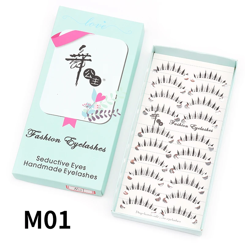 Transparente Wimpern mit Stiel 5/7/10 Paar Manga Einzelwimpern Weiche Künstliche Wimpern Wimpernverlängerung Make-up Koreanisch – Detail 15