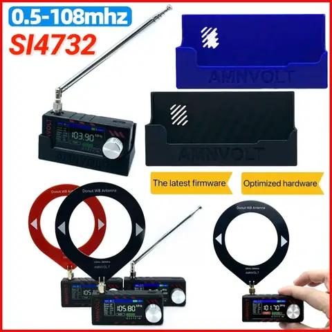 Upgraded ATS MINI PRO SI4732 All Band DSP Radio LSB USB AM FM 0.5-108mhz Pocket Receiver with Antenna Mini Radio Holding Bracket