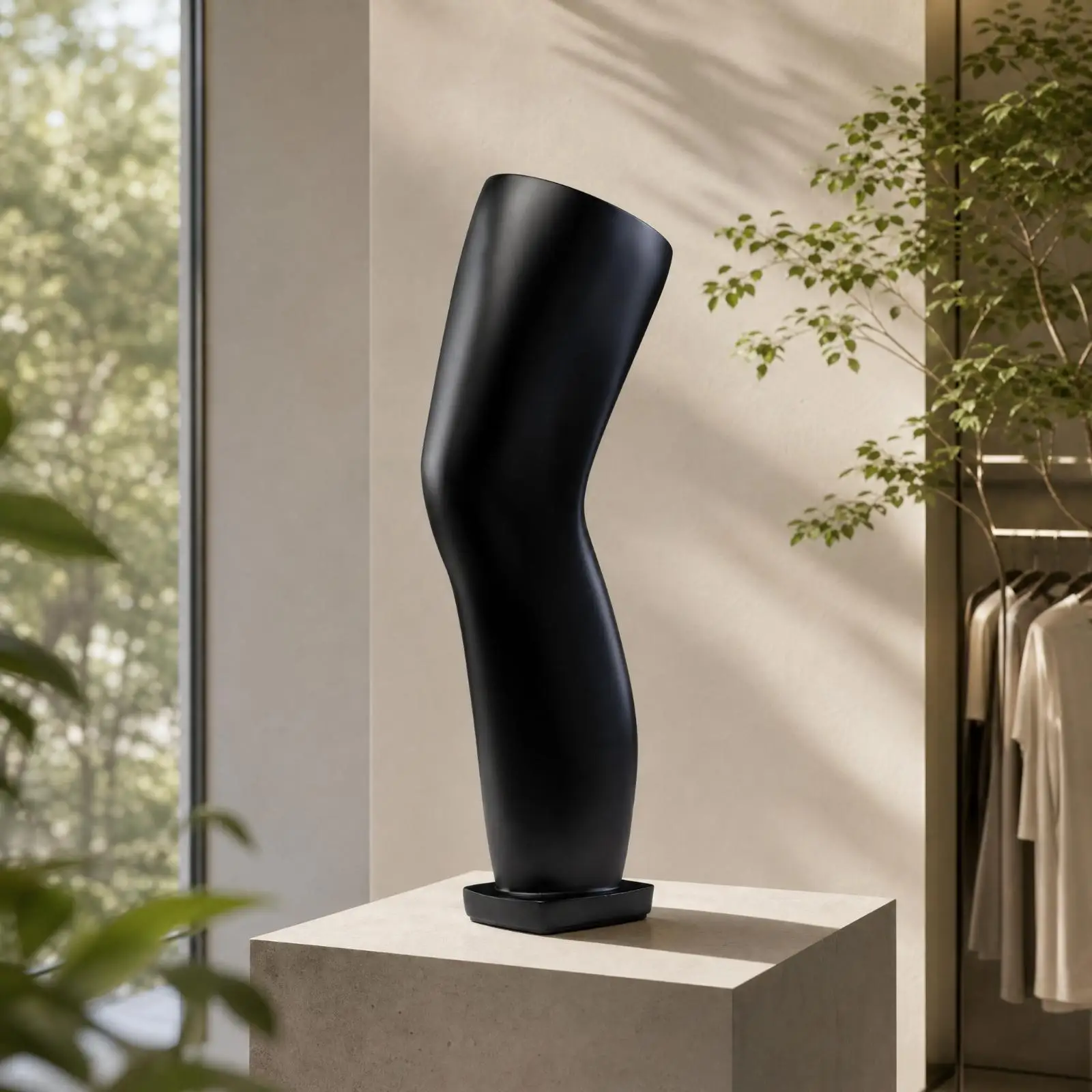 Lower Leg Mannequin Display Form Plastic Body for Showcasing Compression Sleeves Sports Accessories