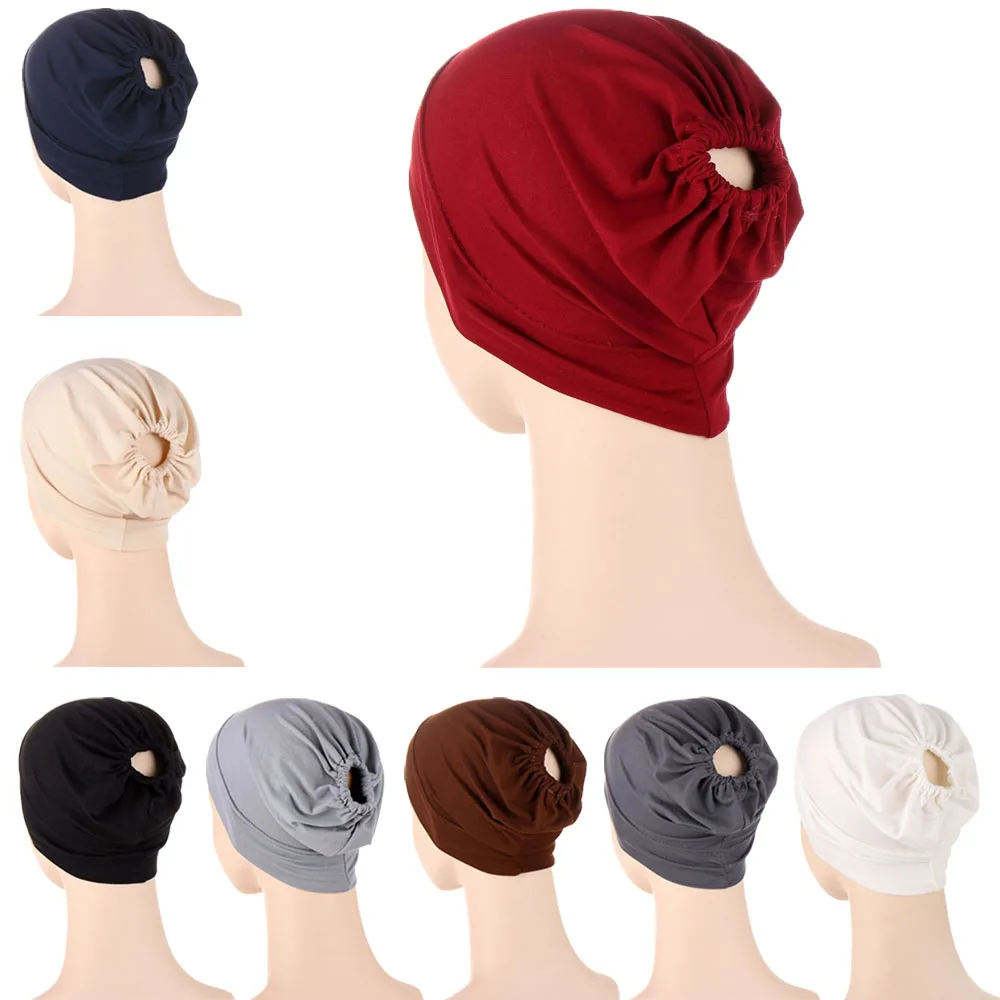 

Muslim Underscarf Women Veil Solid Hijab Muslim Women Scarf Turbans Head For Women Women's Hijabs Hijab Caps Hat Islamic Fashion