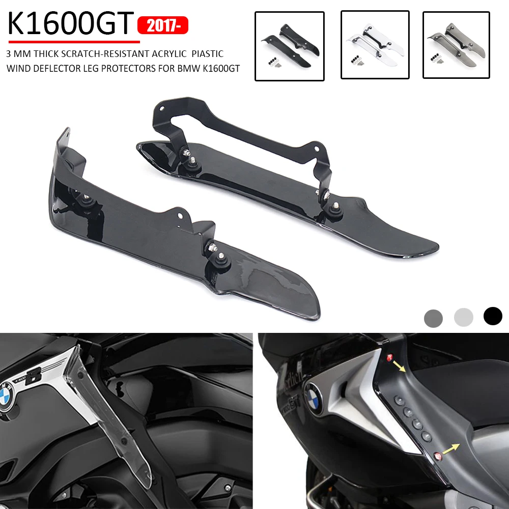 

NEW Motorcycle Leg Protectors Wind Deflectors Fairing Extenions Foot Guard Fender For BMW K1600GT 2017 2018 2019 2020 2021