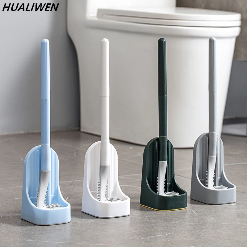 Wall-mounted Silicone Bristle Golf Toilet Brush, Bathroom Storage and Organization, Cleaning Tool, WC Accessories