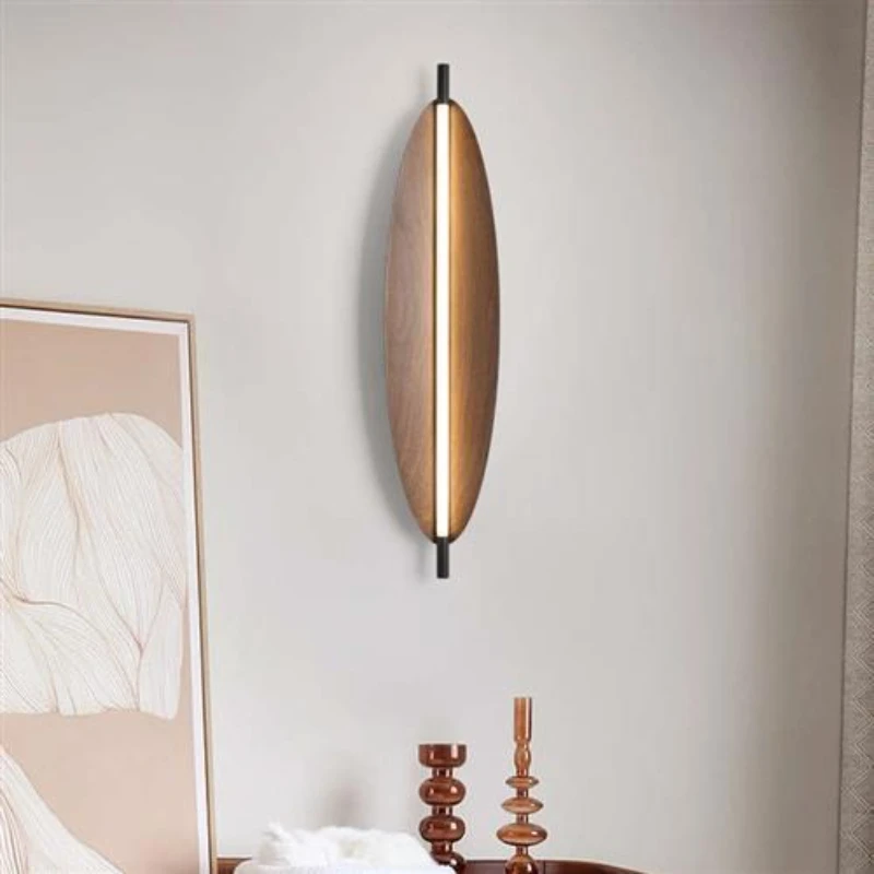 

Japanese designer creative living room background wall bedroom bedside wall lamp