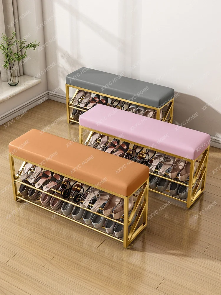 Nordic ultra-narrow 25cm shoe stool  entrance door extremely narrow  stool can sit shoe rack light luxury ultra-thin shoe