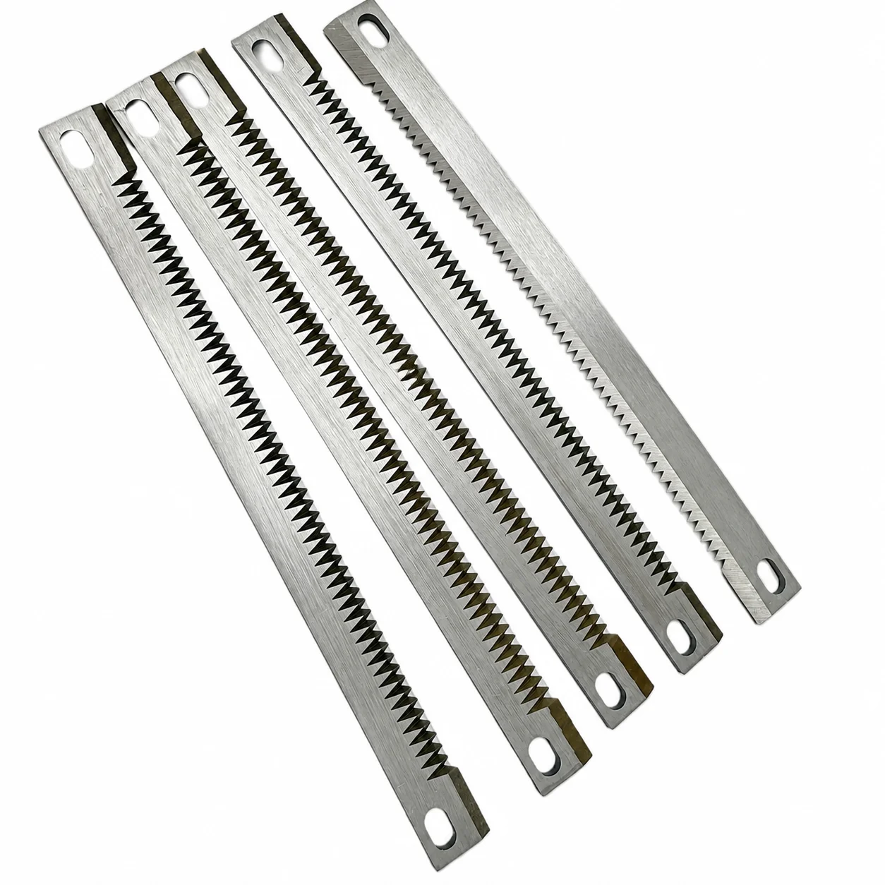 5個入り縦型包装用切断刃-合金鋼製歯付き刃-穴径7x10mm-ティーバッグカッター-包装機用ナイフ部品