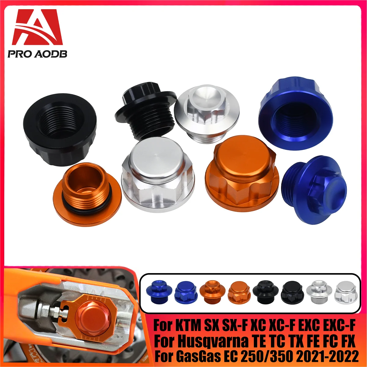 Motorcycle Front Wheel Lock Nut Bolt Rear Chain Block Wheel Axle Nut For KTM EXC EXCF SX SXF XC XCF XCW TPI 125-500CC 2016-2023