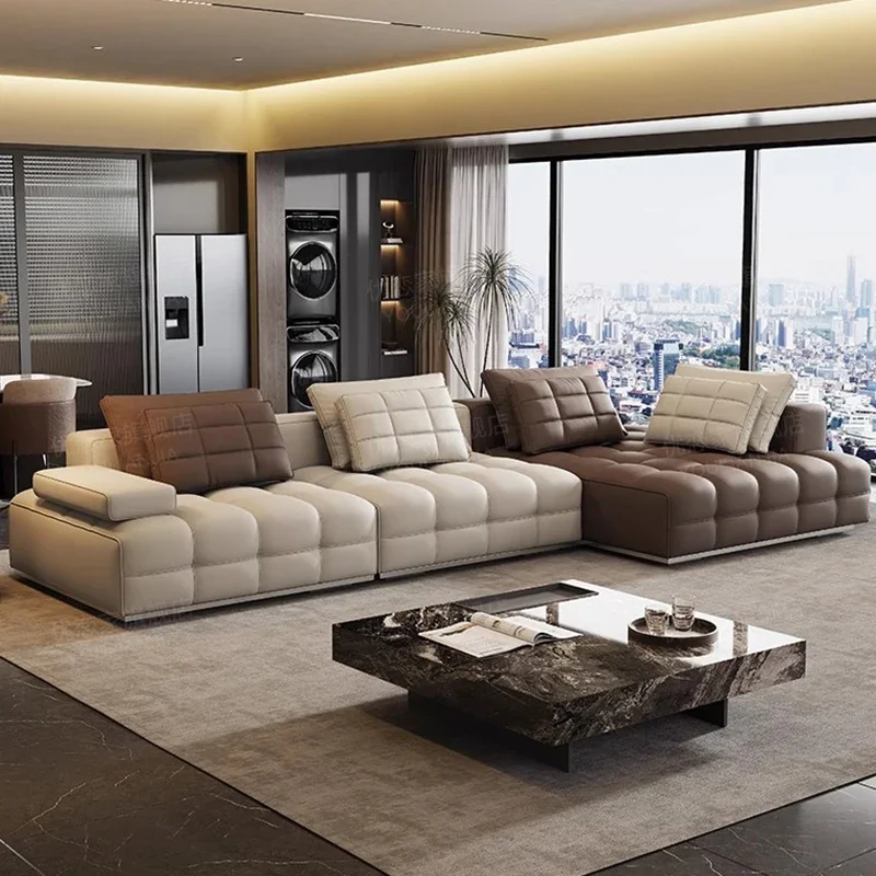 

Lazy Luxury Living Room Sofas Corner Office Accent Nordic Minimalist Sofas Sectional Leather Recliner Divano Home Furniture