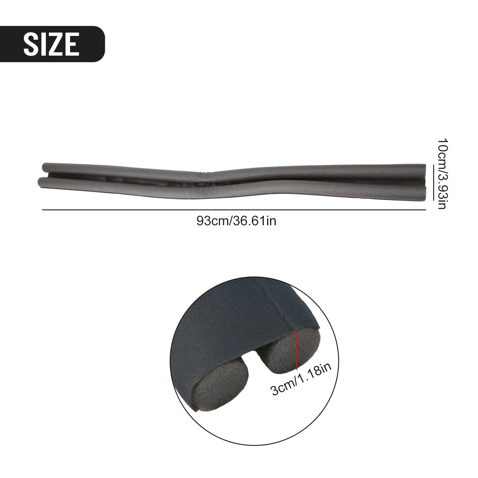 Tope protector contra tiro debajo de la puerta de 93cm, tira de sellado inferior de la puerta que reduce el ruido, tira de sellado insonorizada y resistente al viento de EVA recortable