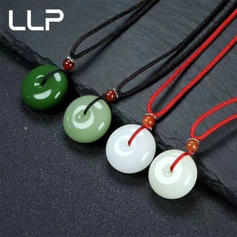 Pendentif bouton de paix pour hommes et femmes, amulette, mascotte, couple, appariement de luxe, bijoux de mode, cadeaux de festival, pur et naturel, diversifier