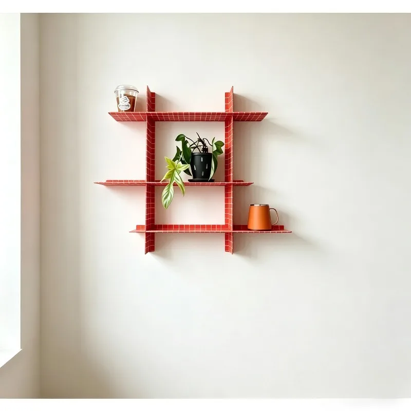 

"3-Tier Modern Iron Wall Shelf | Metal Floating Storage Rack for Living Room, Bedroom, Kitchen - Home Organizer"