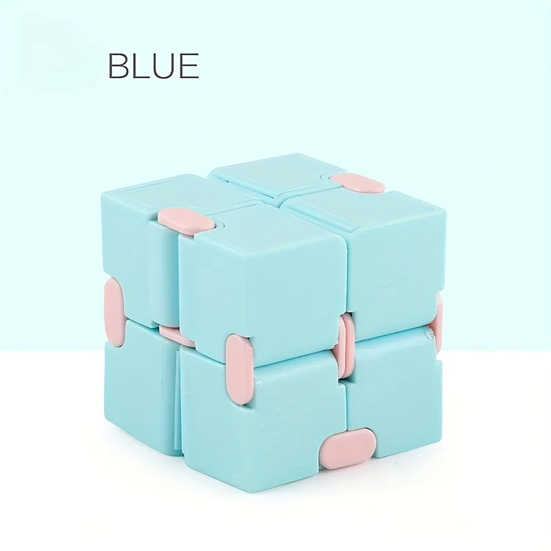 マカロンカラーシリーズマジックパズルキューブ抗ストレスリリーフおもちゃ大人子供のための無限フリップ面白いキューブ感覚おもちゃギフト