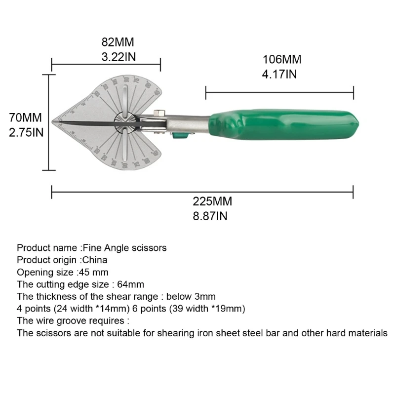 E5BE Durable Miter Shears with Large Opening Design for Effortless Cutting Tool