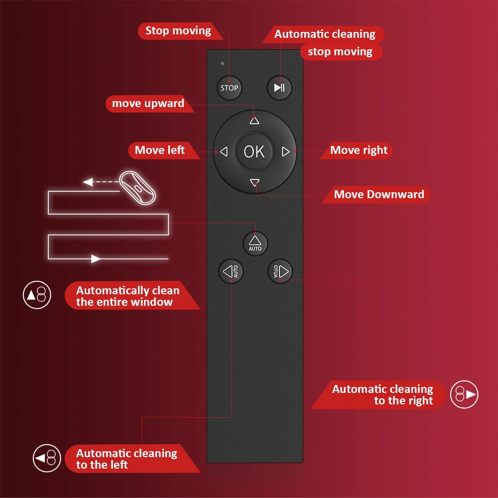 3 Year Warranty Smart Automatic Window Cleaner Robot Cleaning Glass Wash Remote Control