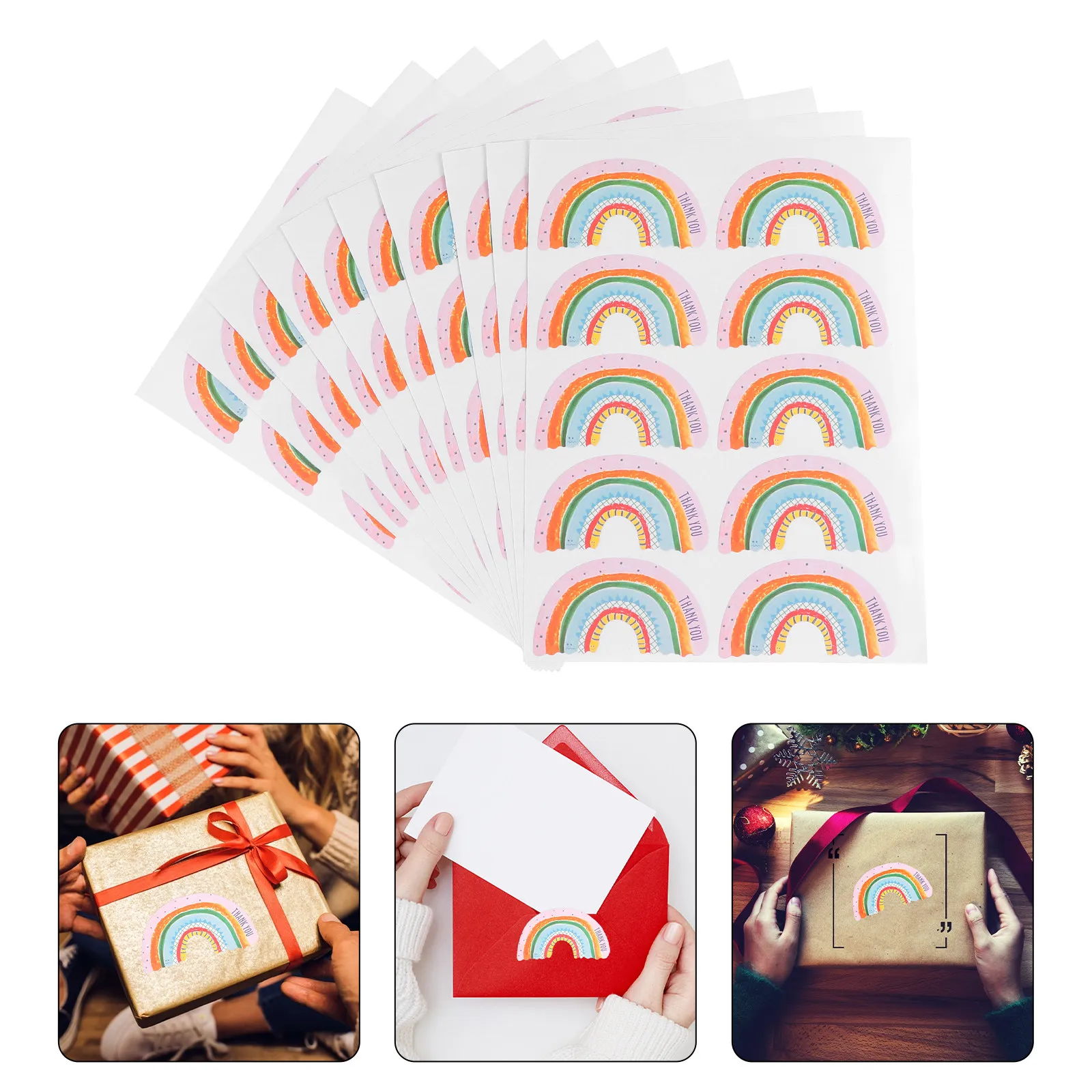 

200 Sheets Thank You Sticker for Gift Wrap Sealing Label Craft Decoration Party Favors Wedding Birthday Mother Day Father Day