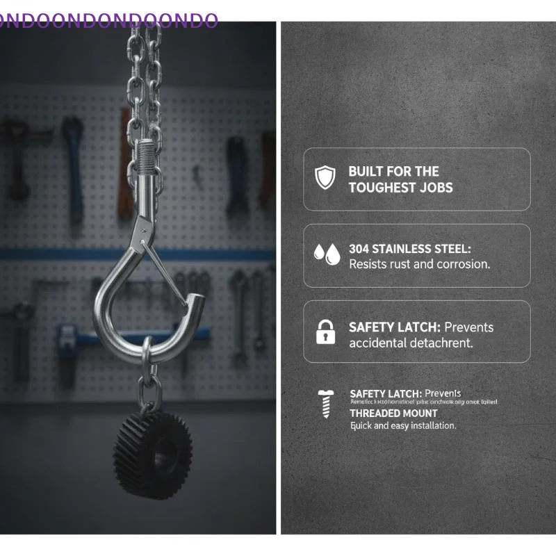5 PCS Suspension Hooks With Threads, Ceiling Heavy-Duty Hooks With Spring Hooks Thread Lockers With Safety Hooks
