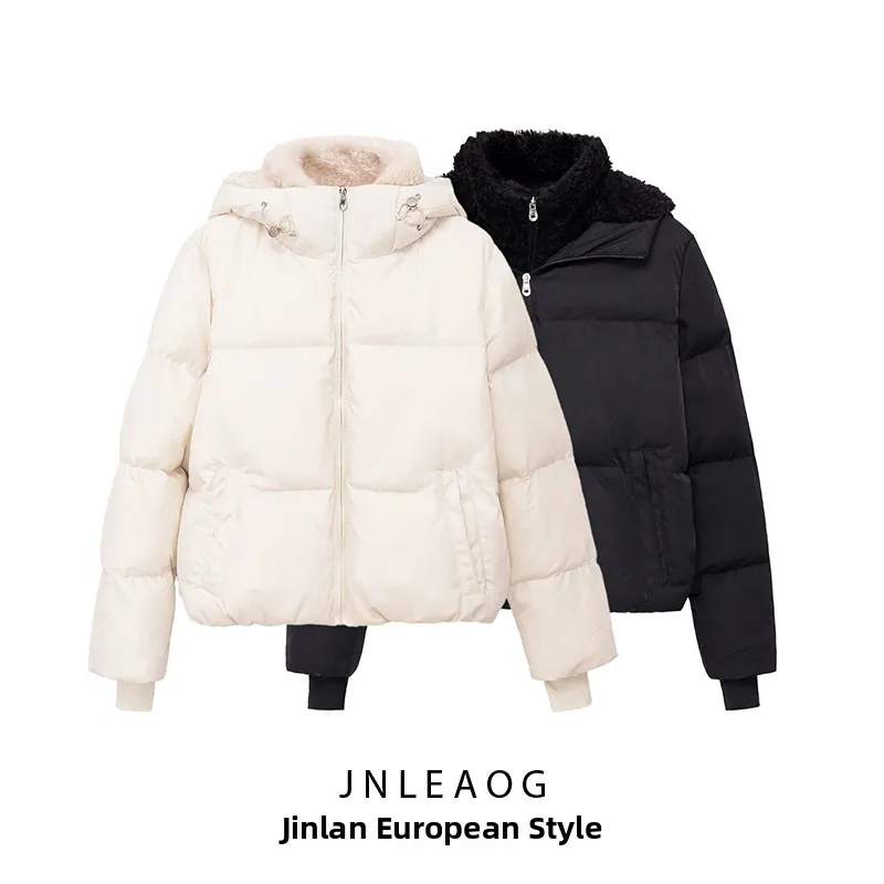 

Faionable Fce Lined Hooded Cotton Jaet Women's Outerwear New Winter Sle 30336 Zipper Closure Long Sve Straight Cut