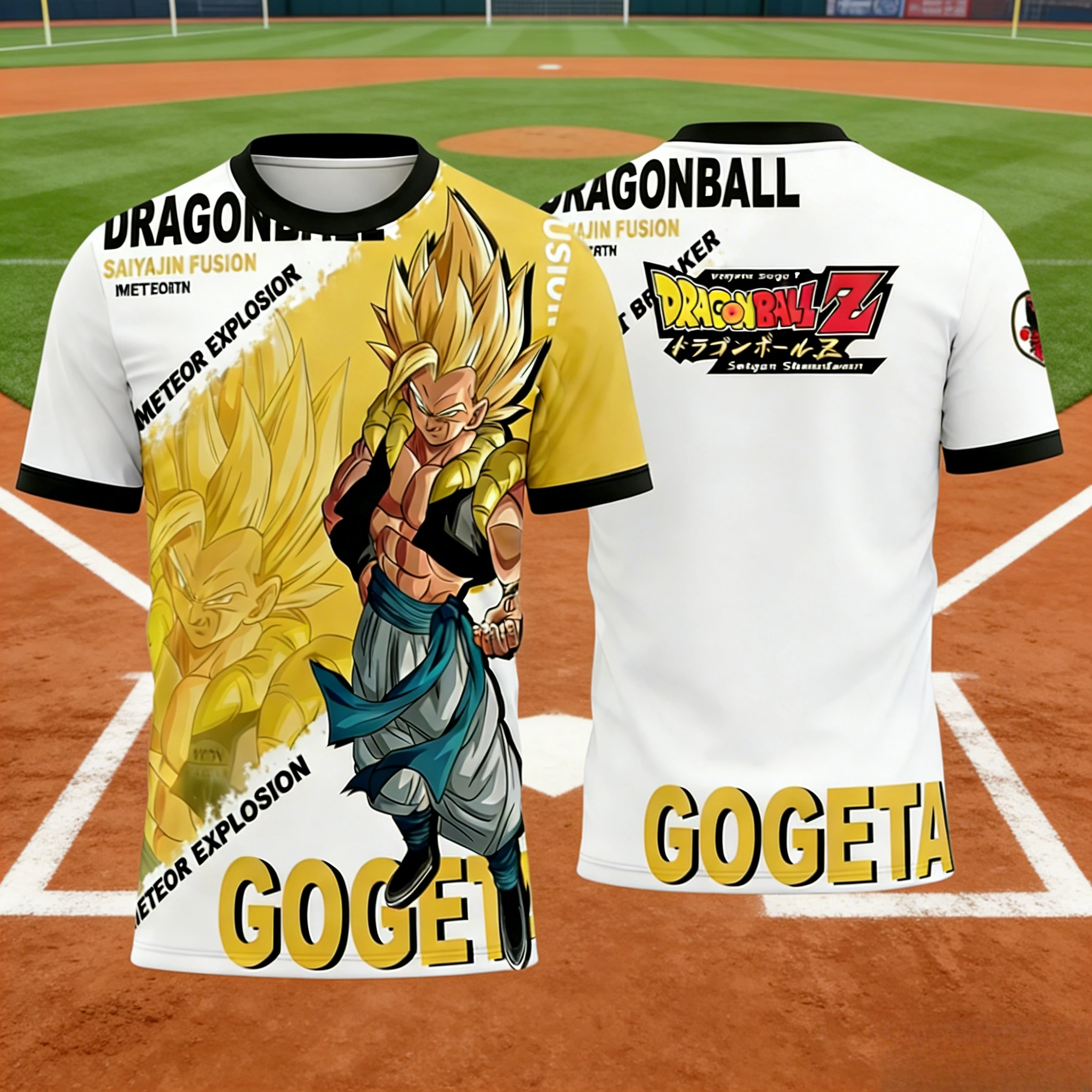 Camiseta Dragon Ball Verano 2026 con Estampado 3D de Gogeta Super Saiyan Meteor Explosion, Talla Grande, Transpirable, Ropa Deportiva Urbana Unisex