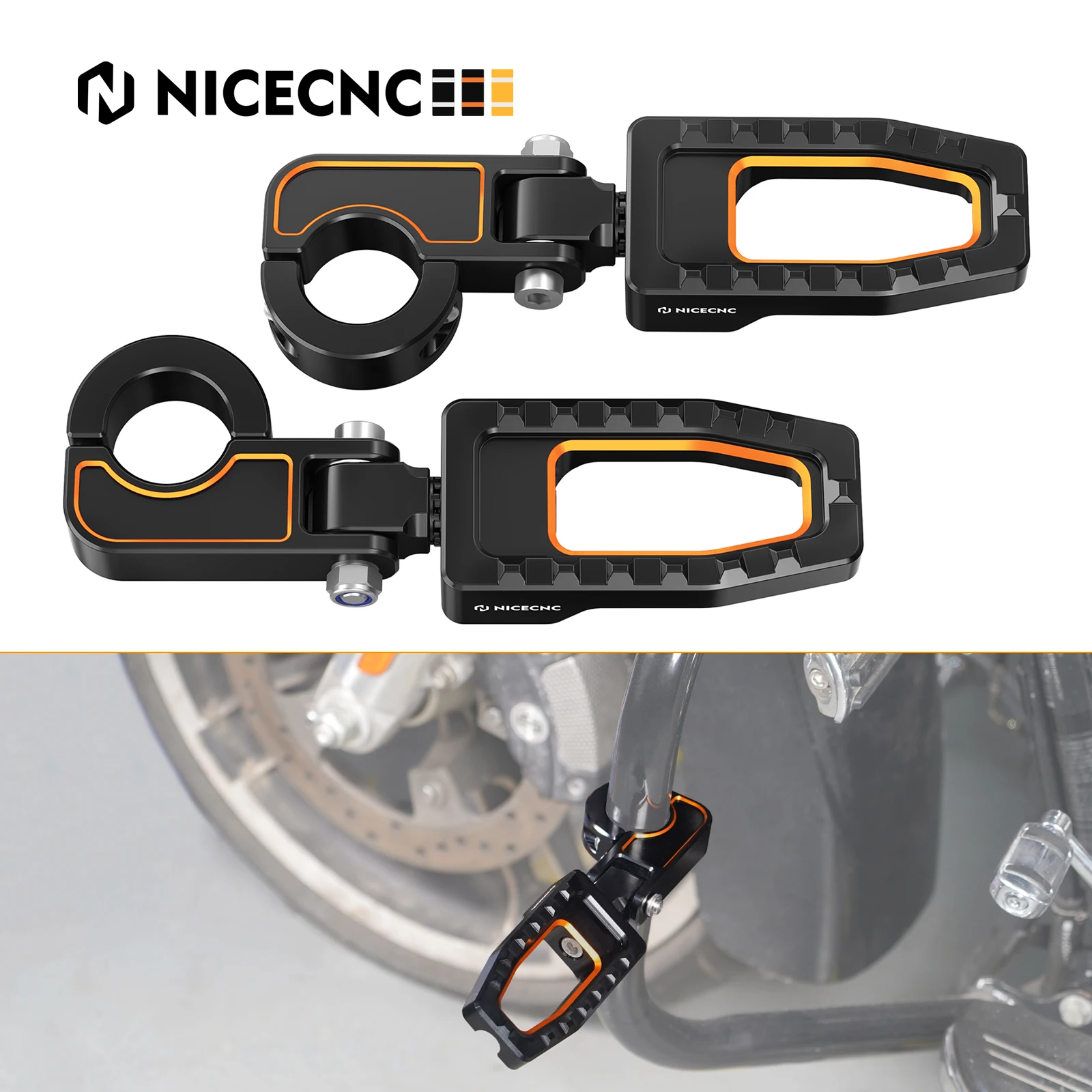 

1-1/4" 32mm Crash Bar Highway Footpegs for Harley Fat Boy Street Bob FXBB Fat Bob Breakout 107 114 Heritage Softail Classic FXST