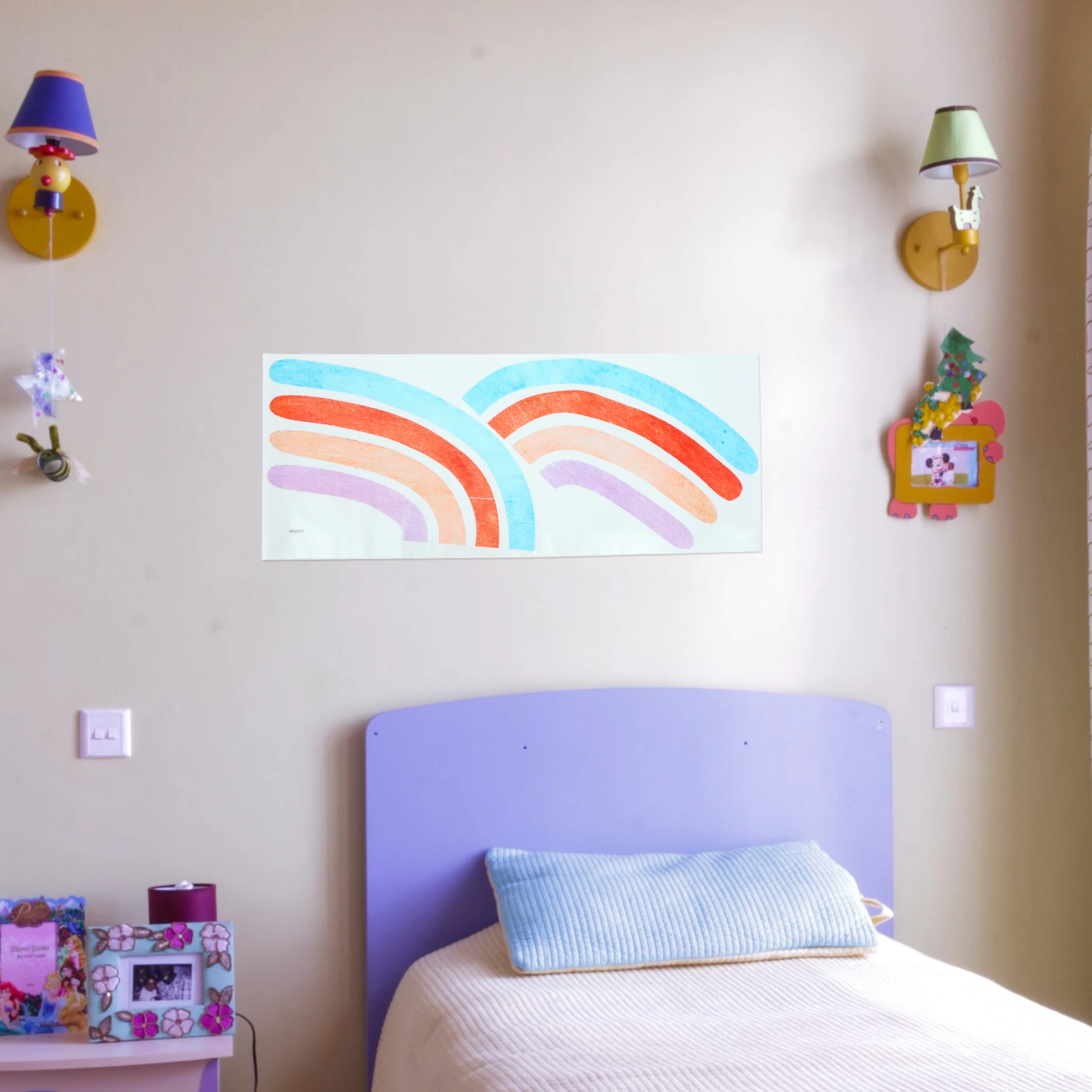 

Wall Decoration Stickers Kids Room Decorations PVC Backdrop Ornament Lovely Decal Rainbow Water Proof DIY