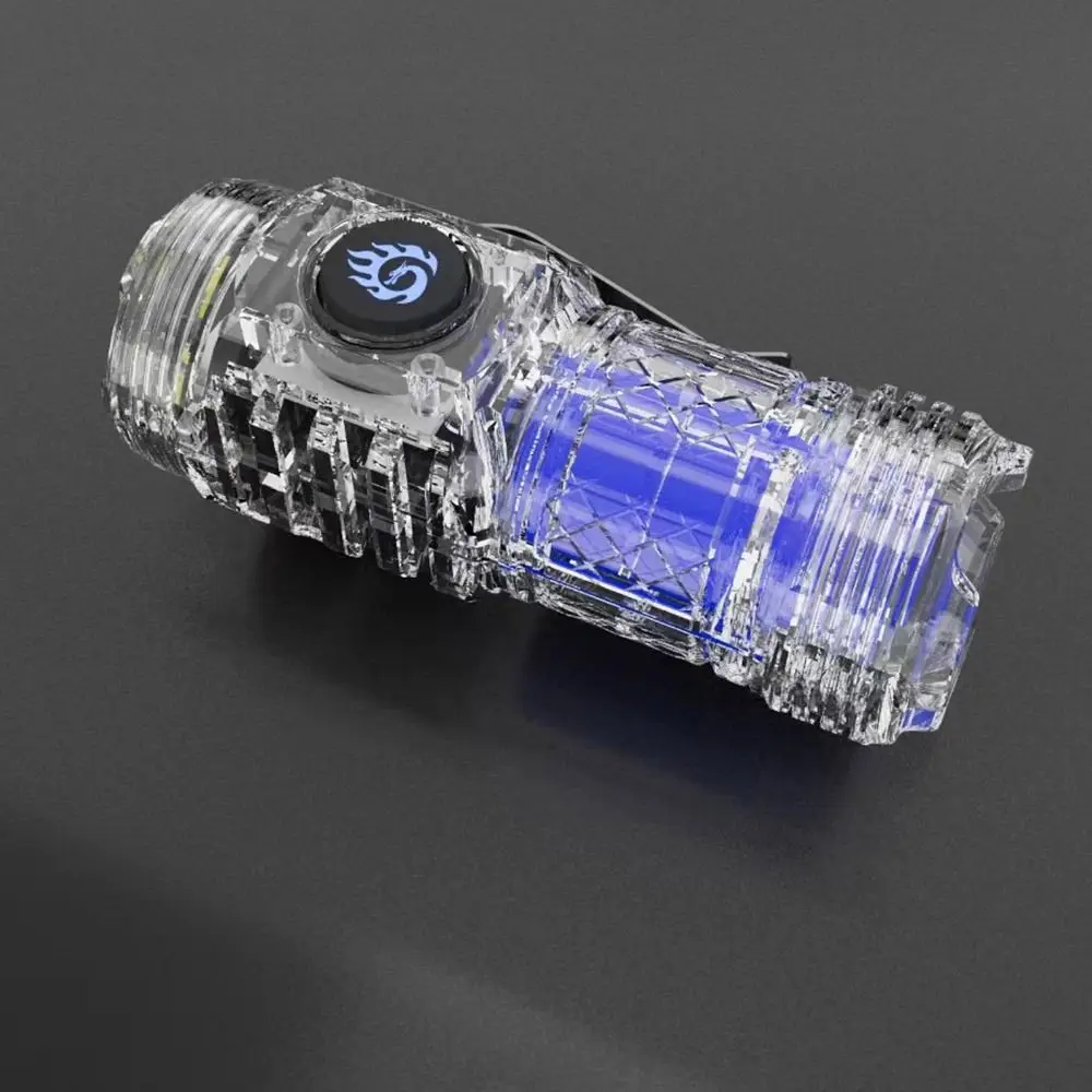 Mini Super Bright Flashlight Flash Waterproof Small Torch Three Eyes USB Hat Clip Light Hiking