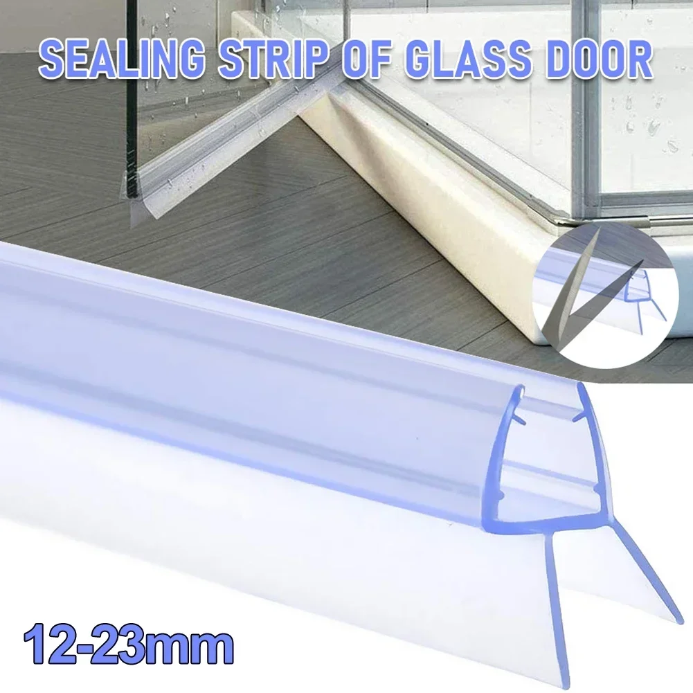 2pcs 50cm Transparent PVC Shower Screen Seal For 4-6mm Glass Seals Gaps Anti-skid Clip Wind Water Resistant Seal Bathroom Parts