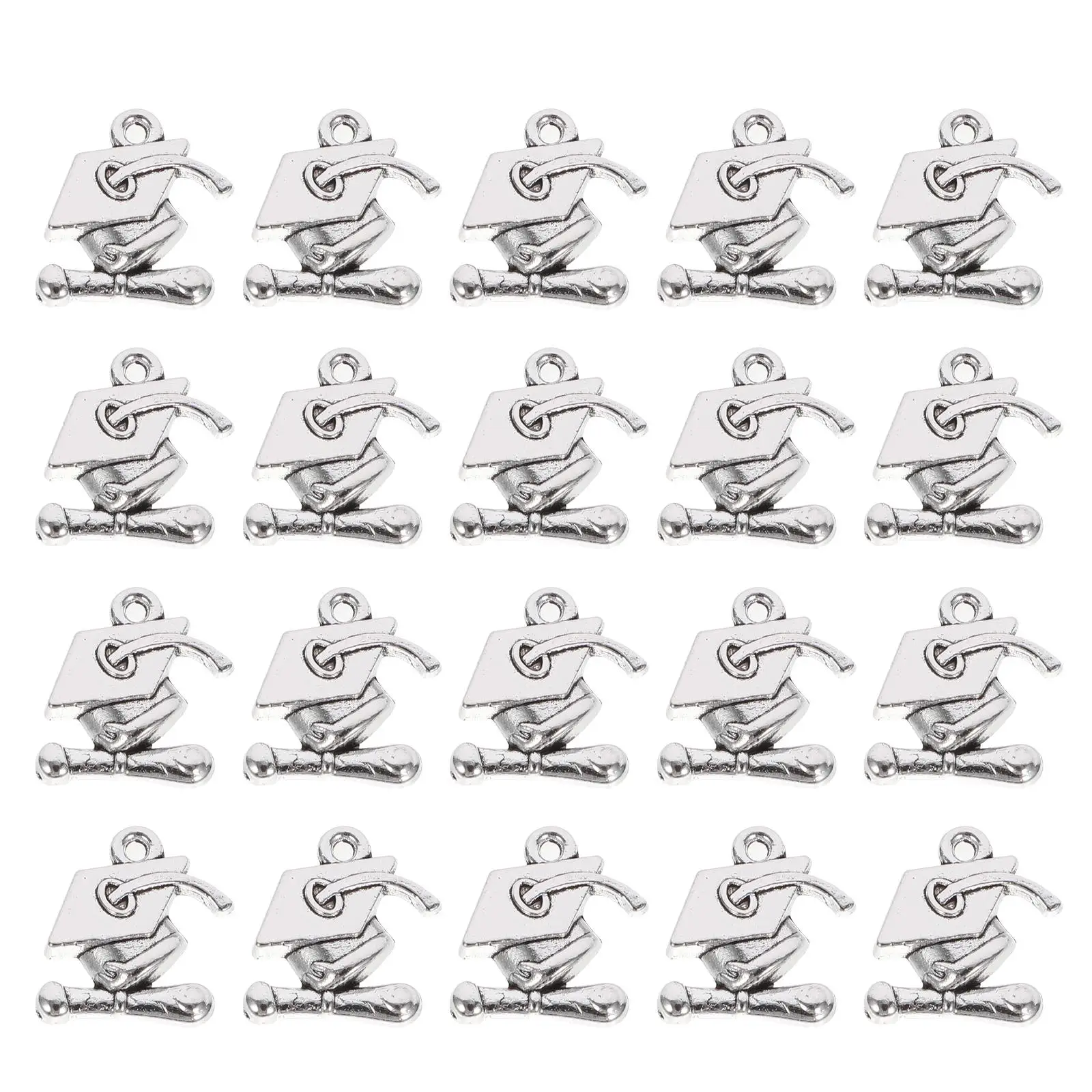 

100pcs Doctoral Hat Charms for DIY Jewelry Making Graduate Gifts Zinc Alloy Pendant Supplies Bracelet Earrings Crafts