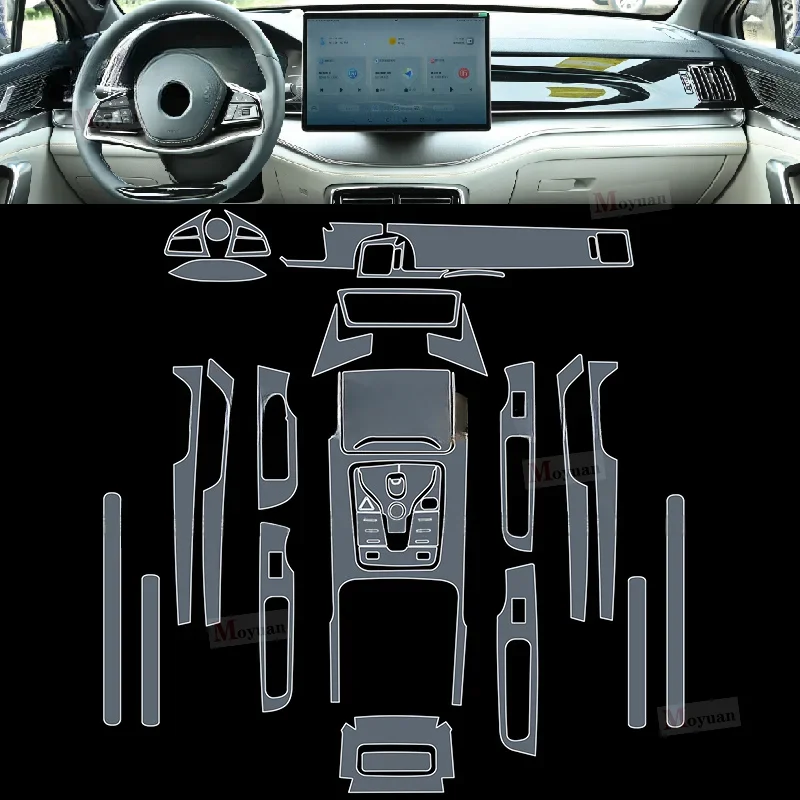 Film de protection en TPU pour panneau de boîte de vitesses de voiture BYD Don DM 2021 – 2023, autocollant anti-rayures pour intérieur d'automobile