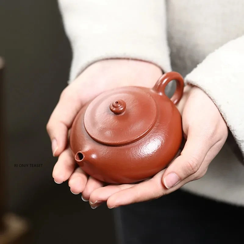 

140ml Chinese Yixing Purple Clay Teapot Master Handmade Tea Pot Coarse Sand Zhu Mud Kettle Beauty Tea Infuser Zisha Tea Set