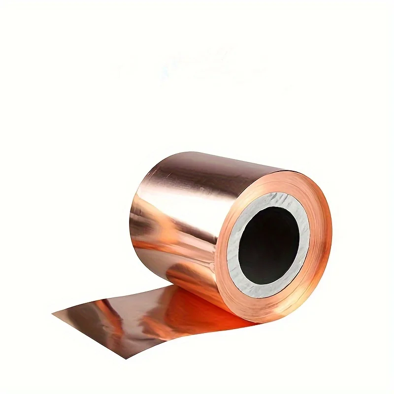 Image of 1 Stück Kupferplattenrolle, 0,1 mm dickes reines Kupferblech, Kupferfolie, Erdungskupferstreifen, Kupferplatte
