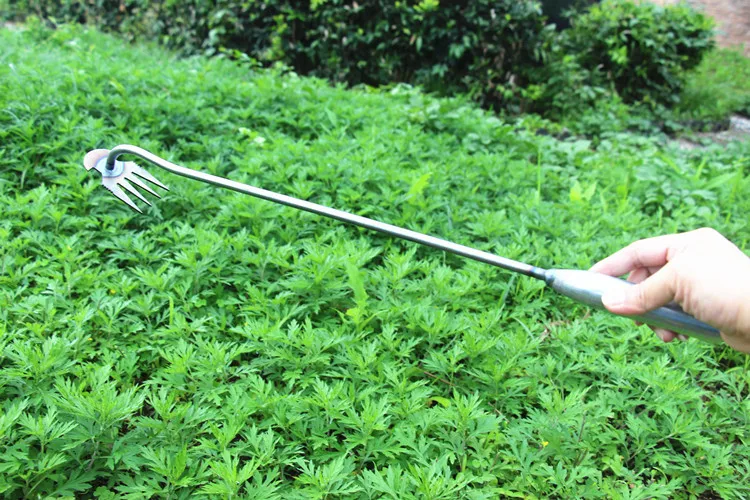 Deshierbe de mano para jardín, herramientas de deshierbe de hierro, extractor de malezas multifuncional para jardín, plantación, excavación, patio de césped