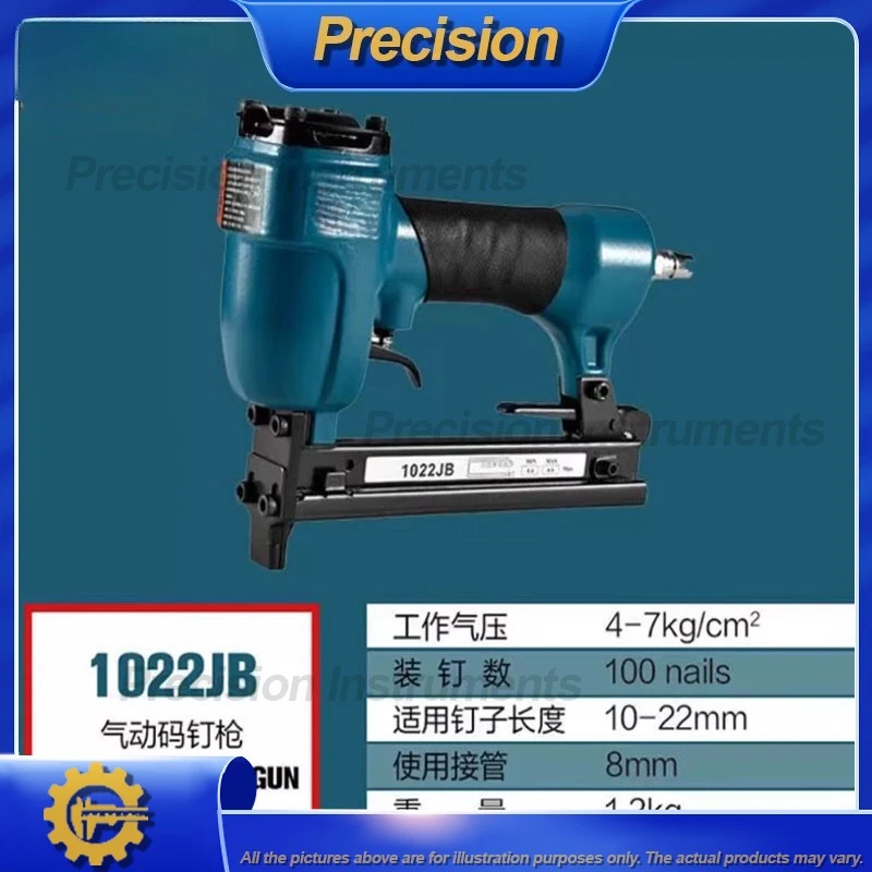 2026 Heavy Duty Pneumatic Brad Nailer for Woodworking Construction 4mm Crown Multi Use Fastening Tool