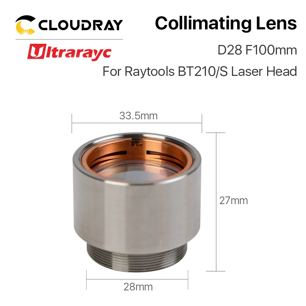 عدسة D28 F100 F125mm مع حامل لقطع رأس BT210S على آلة القطع بليزر الألياف