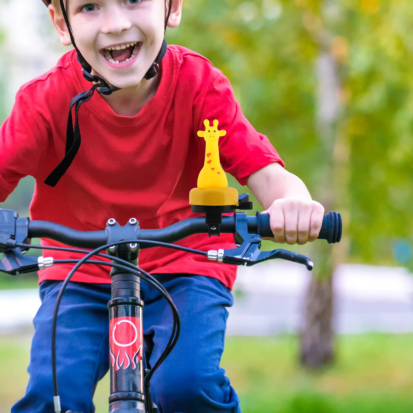 

Children's Bicycle Bell Yellow Cute Cartoon Deer Design Loud Crisp Bike Ring Universal Toddler Bike Accessories