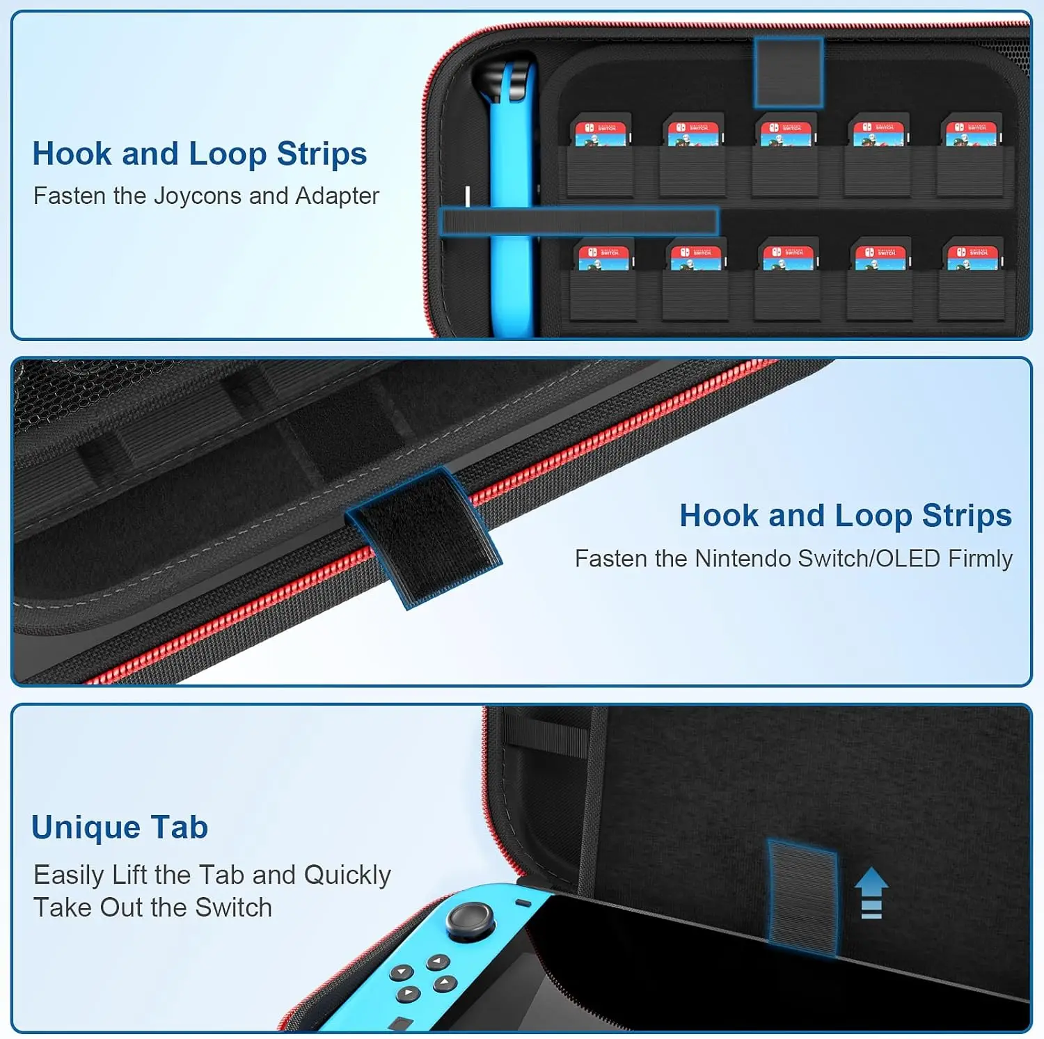 Estuche de transporte para consola OLED Nintendo Switch & NS, bolsa de viaje portátil de carcasa dura, compatible Con adaptador Joy-Con US