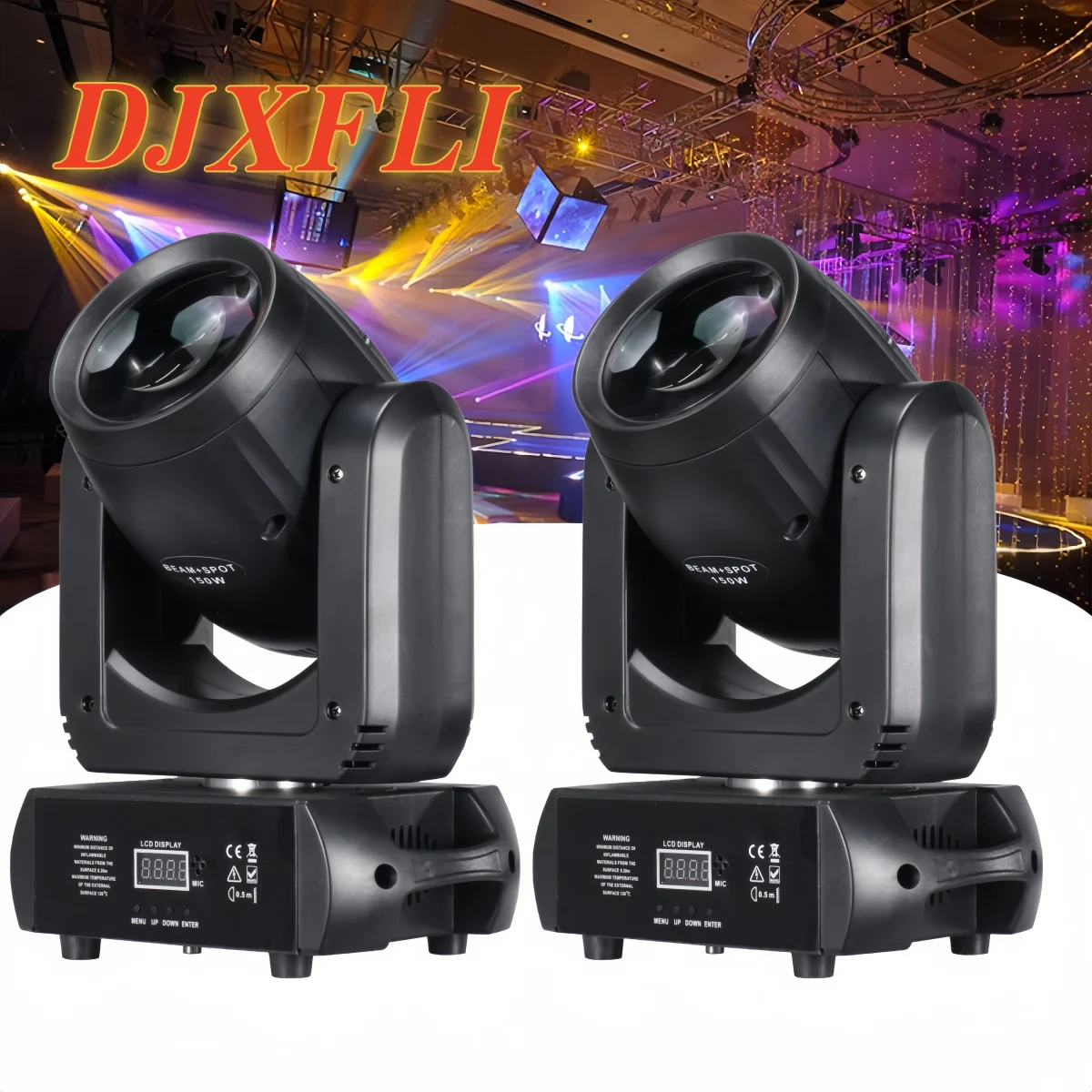 

2PCS 150W Moving Head Stage Light Beam Effect Light for DJ Disco Party Wedding Bar Club Live Show Home Event Performance Light
