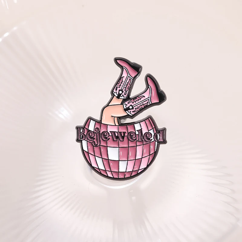 Disco Stage Ball Enamel Pin Punk Music Album Singer Brooch Lapel Backpack Badge Jewelry Gift For Fans Collect
