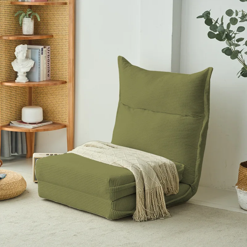 New light luxury lazy folding sofa, tatami lounge chair, fabric folding sofa bed, fashionable and casual single sofa bed