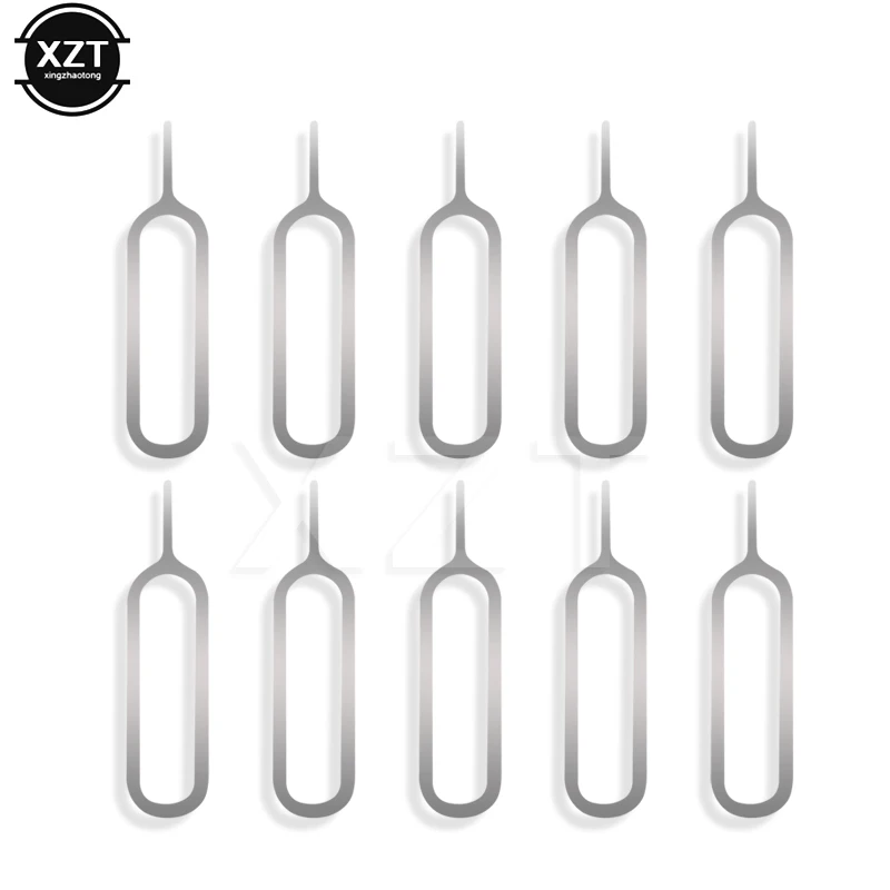 100PCS Sim Card Tray Removal Eject Pin Key Tool Stainless Steel Needle for Apple iPhone iPad Samsung xiaomi Huawei