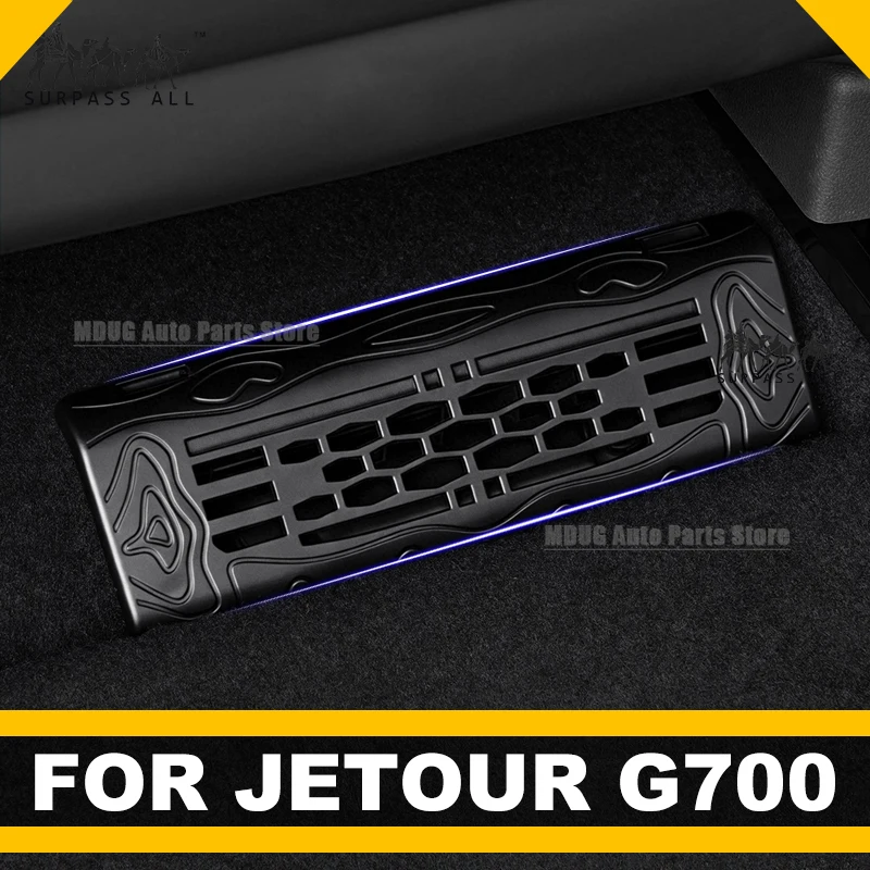MDUG 2PCS Car Air Outlet Cover For Jetour G700 2025 2026 Back Seat Under Car Rear Seat Air Conditioning Vent Cover Net