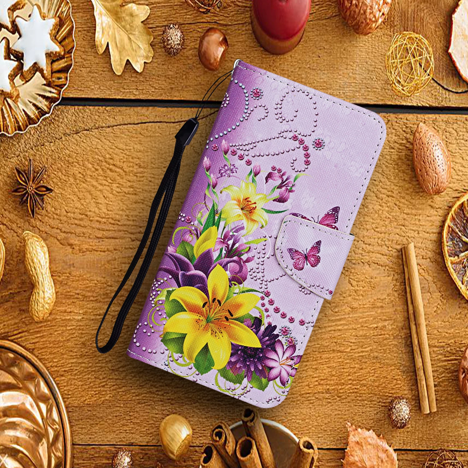 Flower Phone Case For iPhone 12 11 Pro X XS XR Max 6 6S 7 8 Plus SE 2020 Flip Leather Wallet Card Slot Back Book Cover Fundas