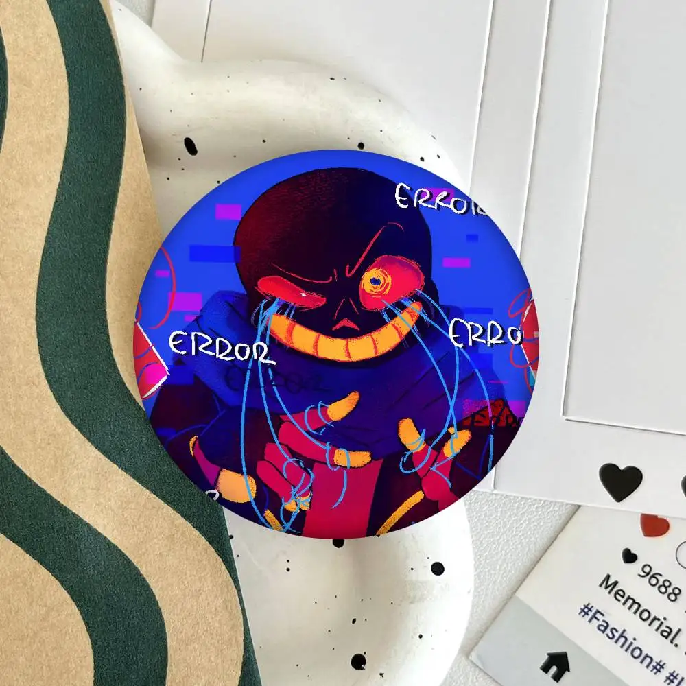 Error Sans Underverse Round Badge Creative Brooch Clothing Backpack Accessories Lapel Pin