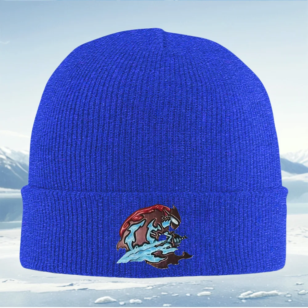 مخلوق مجنح تصميم الجليد المتدفق للرجال والنساء للجنسين قبعة محبوكة قبعة صوفية قبعة شتوية حرارية دافئة لعيد الميلاد في الهواء الطلق #6