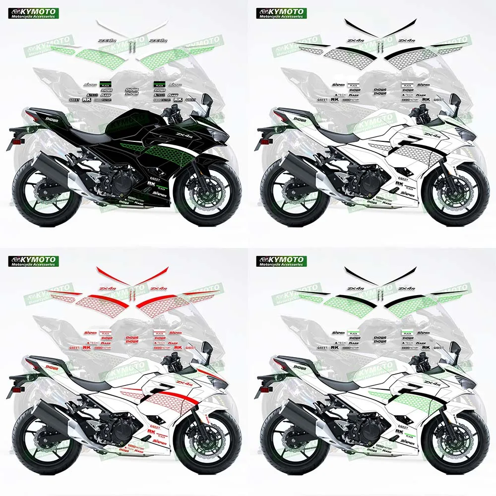 

Аксессуары для мотоциклов, наклейка на обтекатель, полный автомобильный комплект, декоративные аксессуары, подходящие для NINJA400 ZX-4R ZX4R ZX-25R ZX25R
