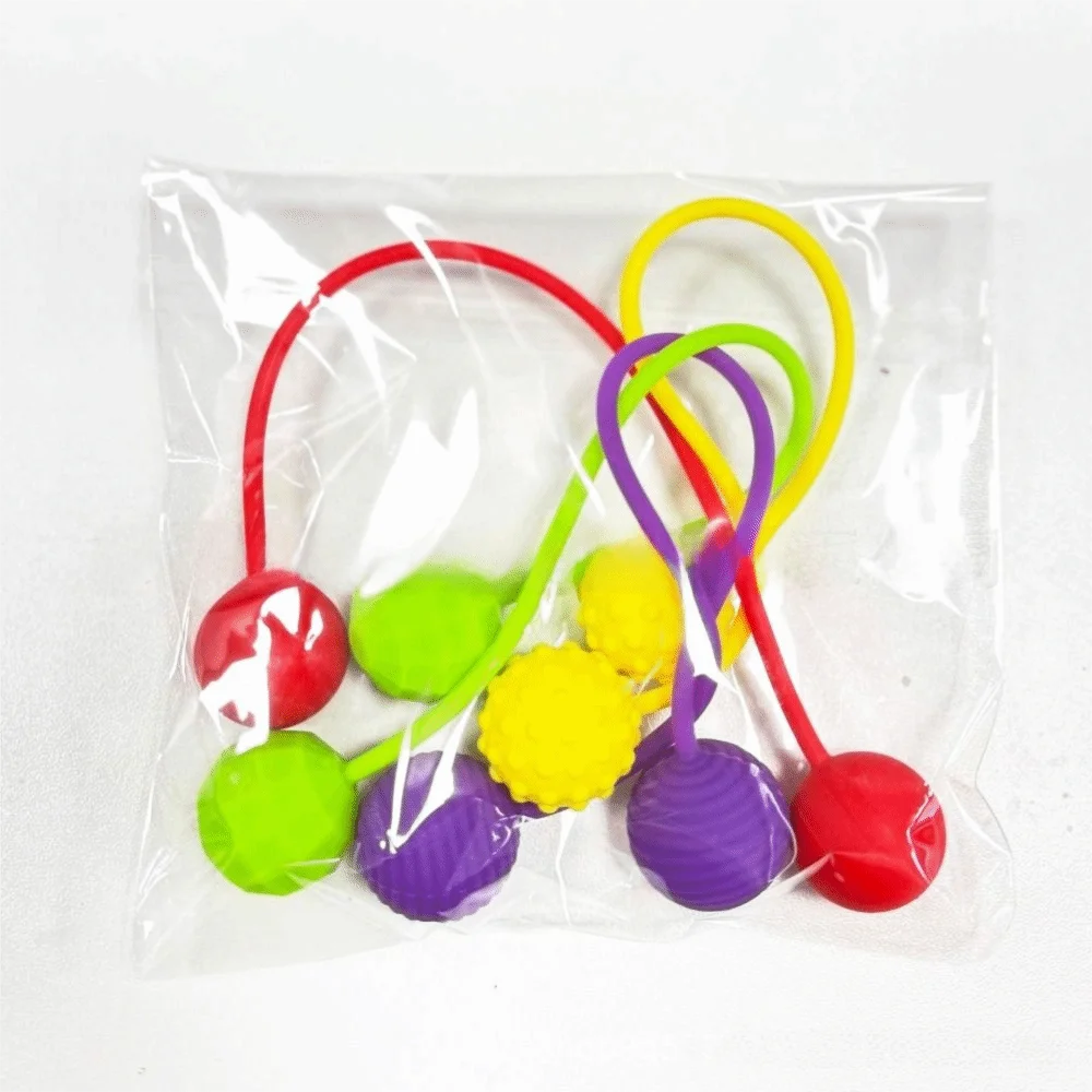 Colourful Fingertips Beads Silicone Material Maximal Design Finger Exercise Handheld Size 4Pcs/Set Fingertips Sensory EDC Gear