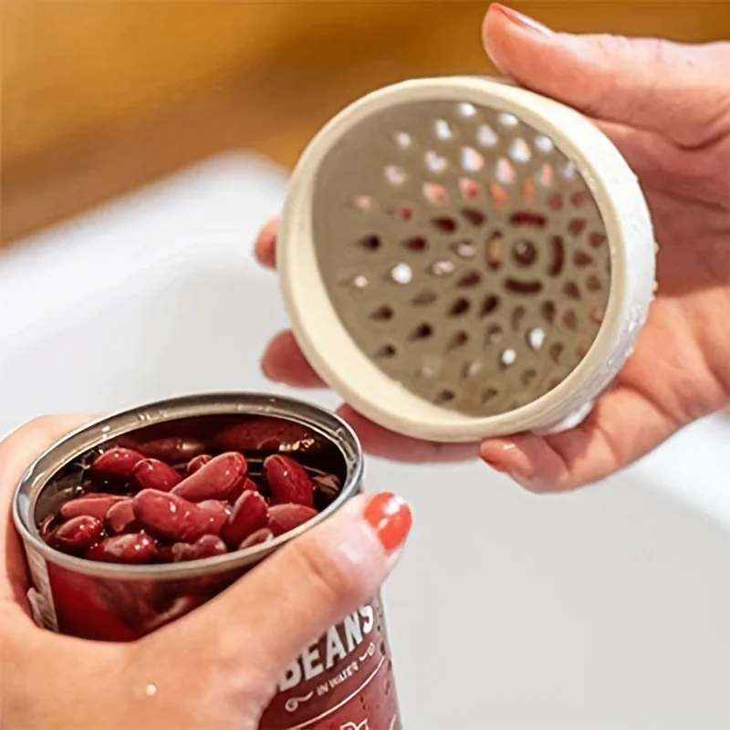 

Silicone Can Filter, Multifunctional Mini Strainer, Food Mesh Drainage Device, Versatile Can Filter, Compact Kitchen Sieve - 1PC