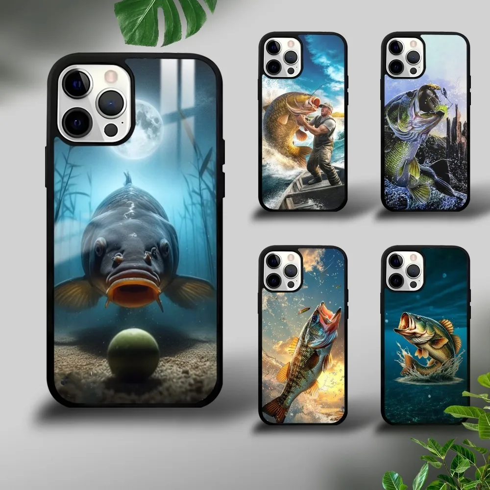 

CARP FISHING Phone Case For iPhone 16 15 14 13 12 11 Pro Xs Max Mini Plus Celulares Hard Cover Shockproof Funda