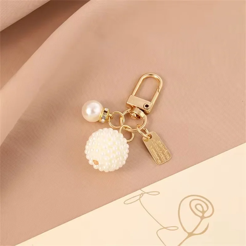 Eleganter Perlen-Schlüsselanhänger, Perle, Schlüsselanhänger, Anhänger, DIY, Autoschlüssel, Accessoires für Frauen, stilvolles Geschenk – Detail 4